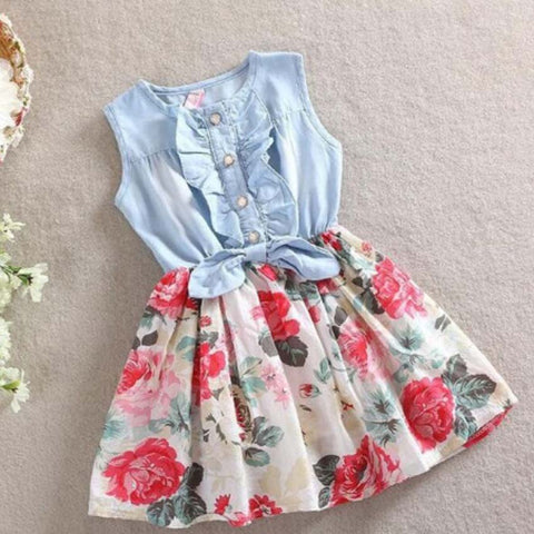 Little Girls Short Sleeves Cute Dresses Polyester Formal Wedding Party  Birthday | eBay